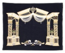 Velvet Tallit and Tefillin Bags Set - Gold Vilna Pillars