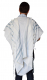 Gilboa+Wool+Tallit+Light+Weight+Non+Slip+with+Light+Blue+Strips+by+Talitnia