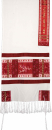 Yair Emanuel Cotton and Embroidered Silk Tallit Set, Pomegranates - Red